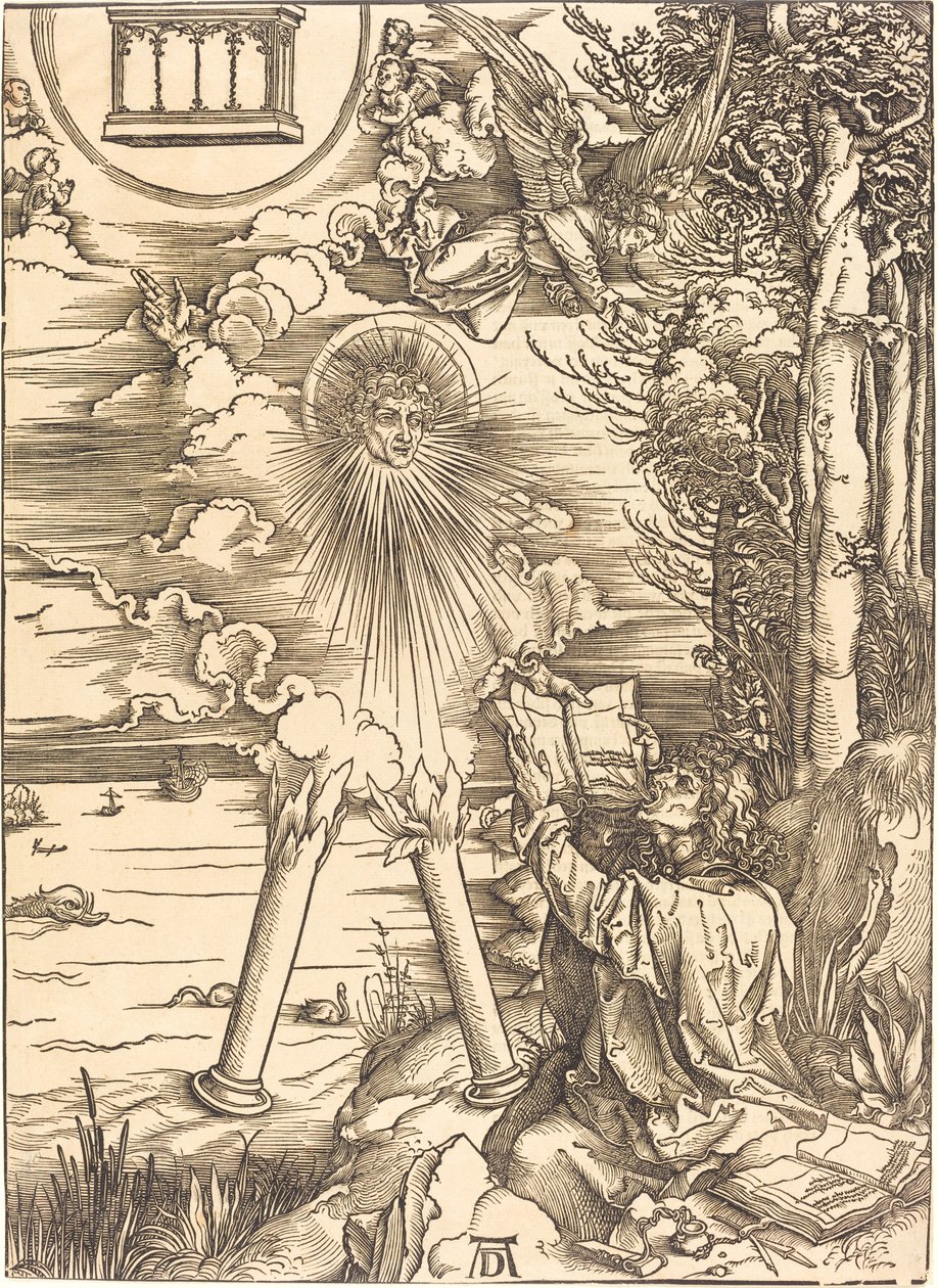 Pyhä Johannes syö kirjaa tekijältä Albrecht Dürer
