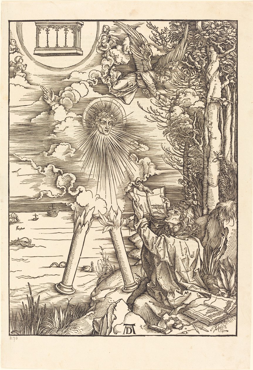Pyhä Johannes syö kirjaa tekijältä Albrecht Dürer