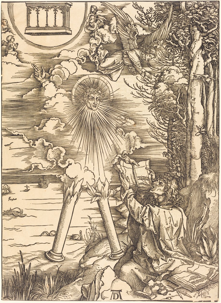 Pyhä Johannes syö kirjan tekijältä Albrecht Dürer
