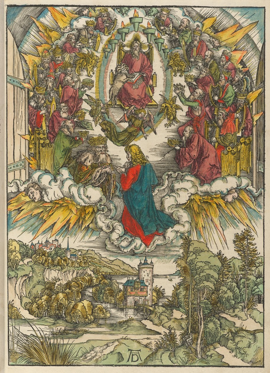 Pyhä Johannes Jumalan ja vanhimpien edessä tekijältä Albrecht Dürer