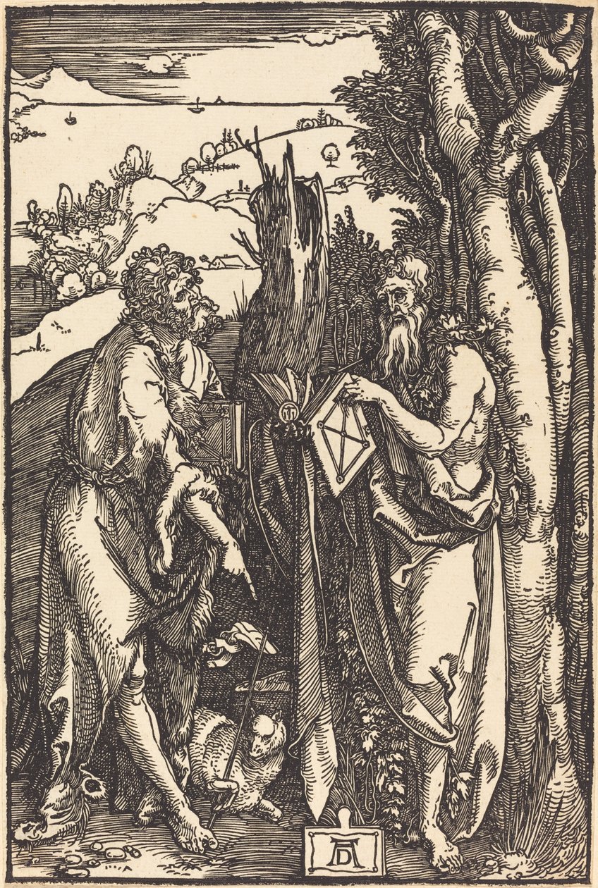 Pyhä Johannes Kastaja ja Pyhä Onufrius tekijältä Albrecht Dürer