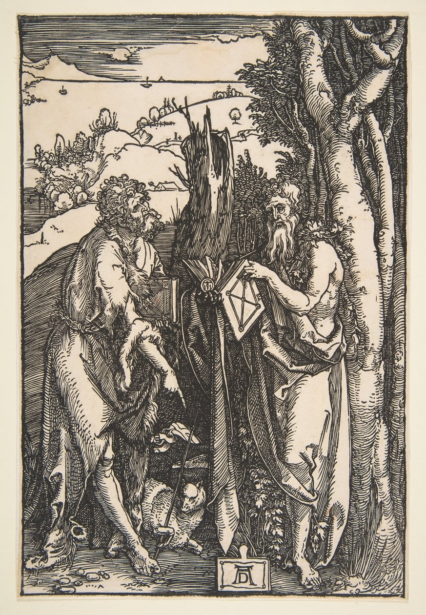 Pyhä Johannes Kastaja ja Pyhä Onufrius, n. 1503. tekijältä Albrecht Dürer