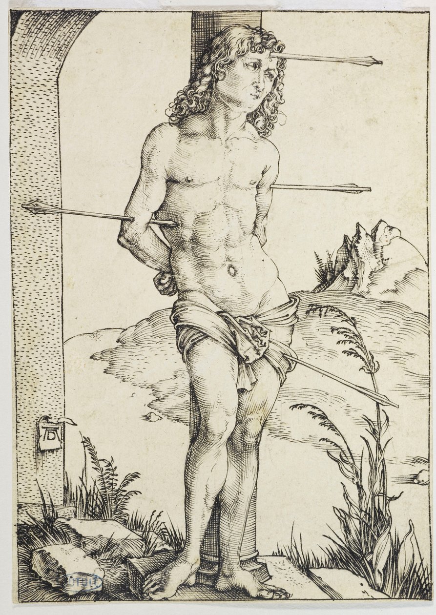 Pyhä Sebastian sidottuna pylvääseen (Bartsch 56) tekijältä Albrecht Dürer