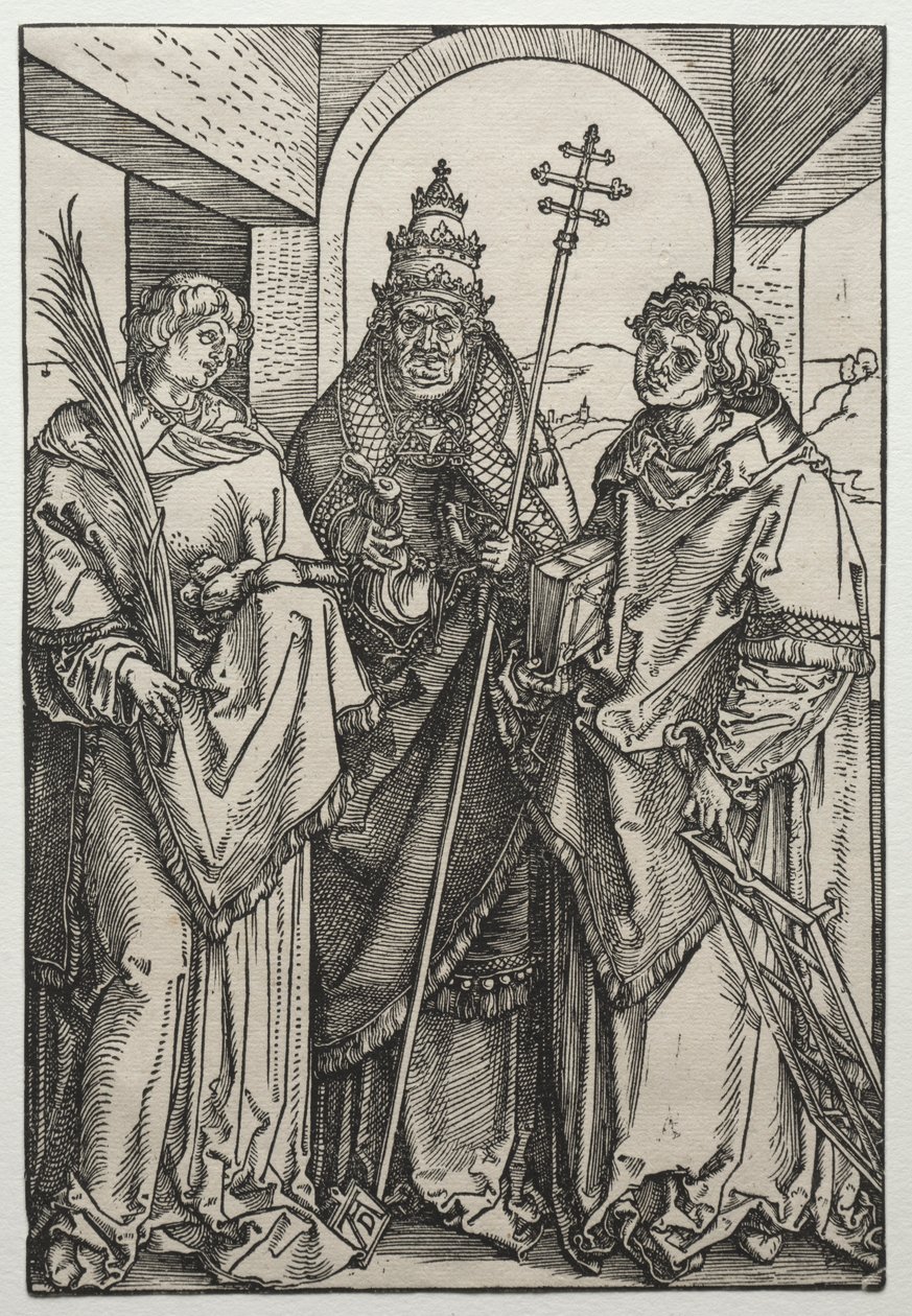 Pyhät Stefanus, Sixtus ja Laurence. tekijältä Albrecht Dürer