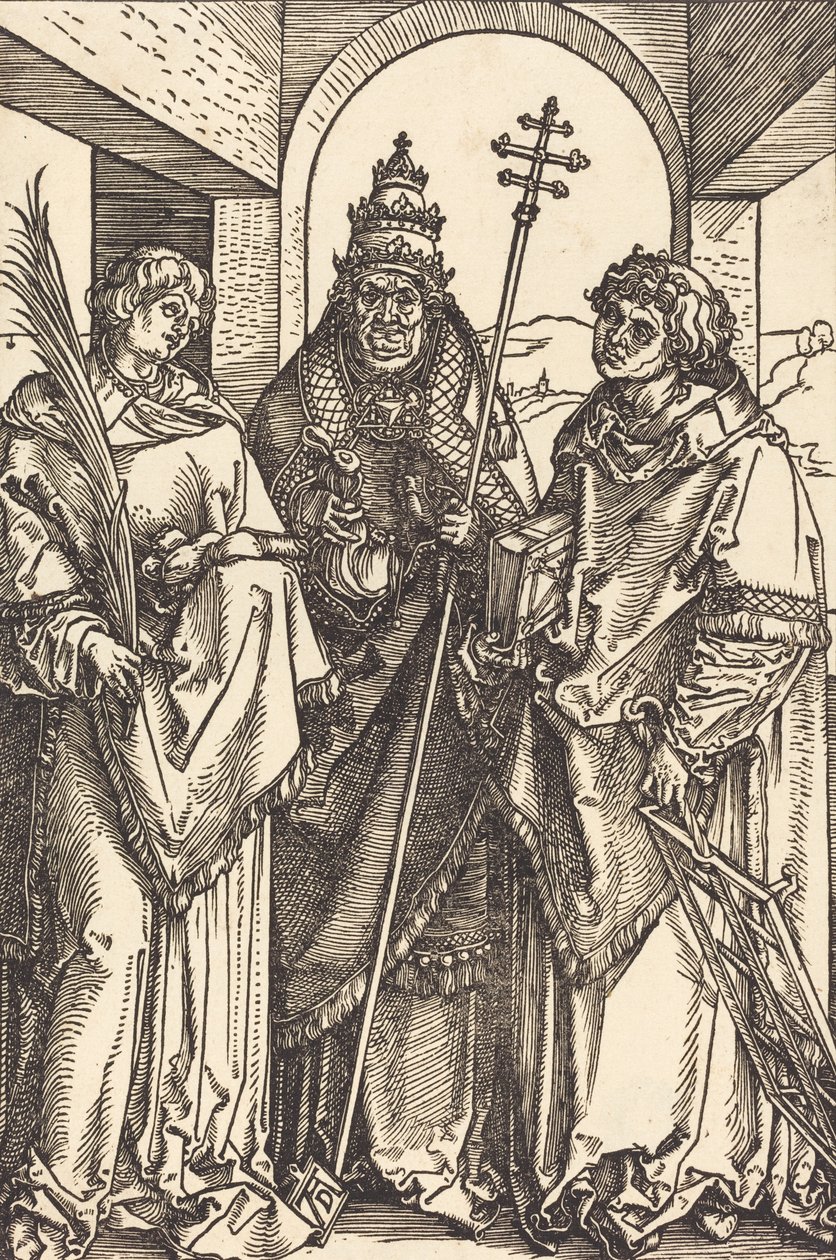 Pyhät Stefanus, Sixtus ja Lawrence, luultavasti n. 15041505. tekijältä Albrecht Dürer