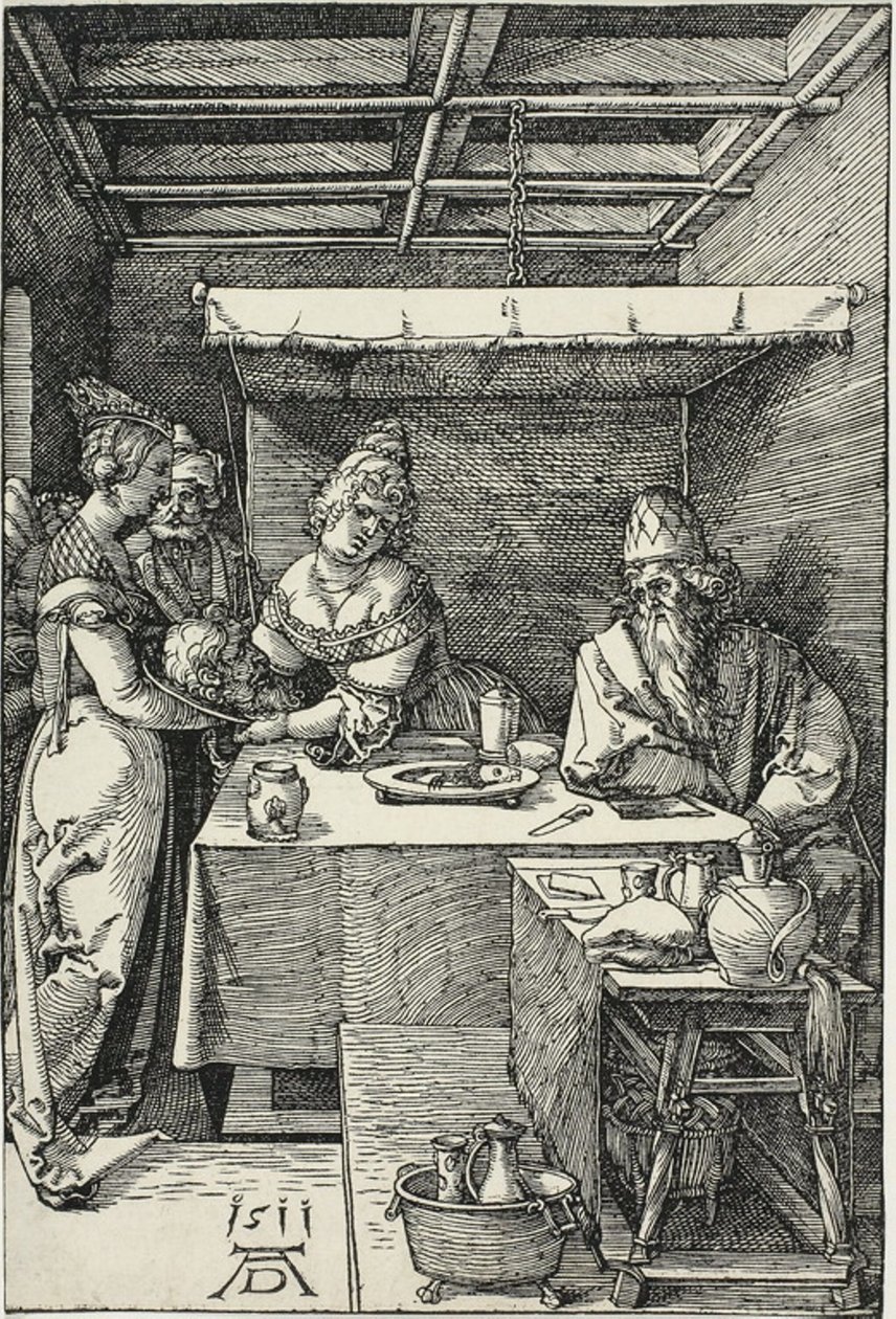 Salome esittelee Johannes Kastajan pään Herodiakselle tekijältä Albrecht Dürer