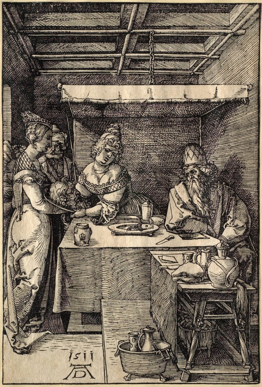 Salome vastaanottaa Johannes Kastajan pään tekijältä Albrecht Dürer