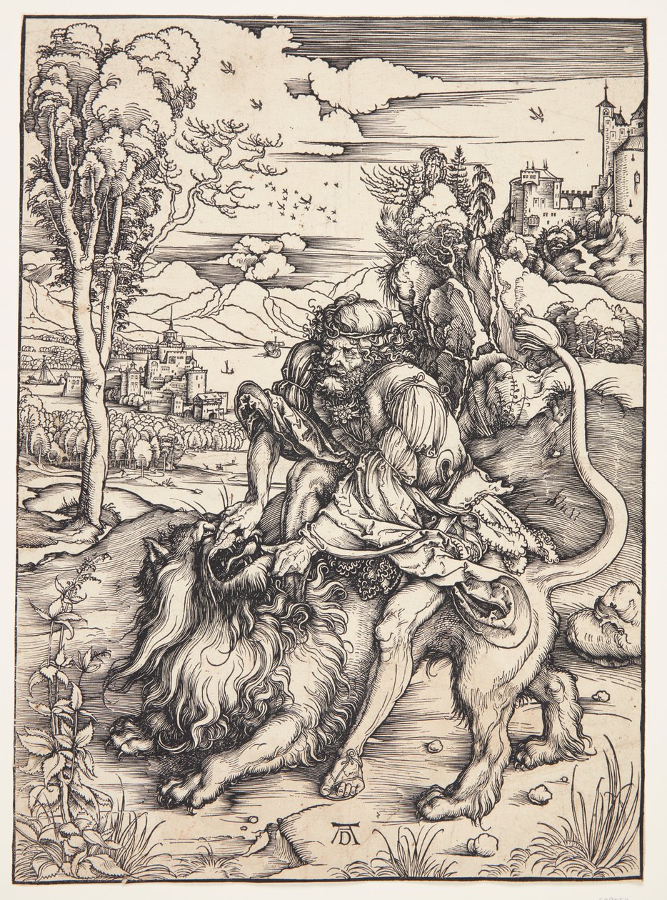 Samson repii leijonan kappaleiksi tekijältä Albrecht Dürer