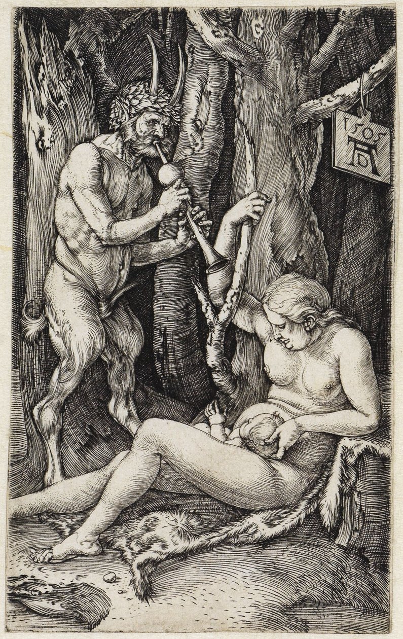 Satyyri ja nymfi (Satyyriperhe) tekijältä Albrecht Dürer