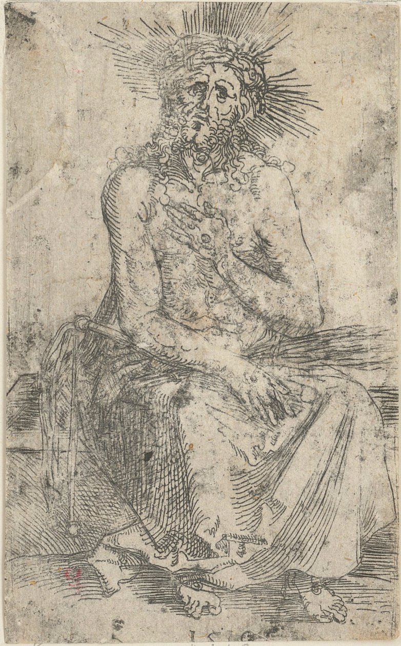 Istuva kärsimysten mies tekijältä Albrecht Dürer