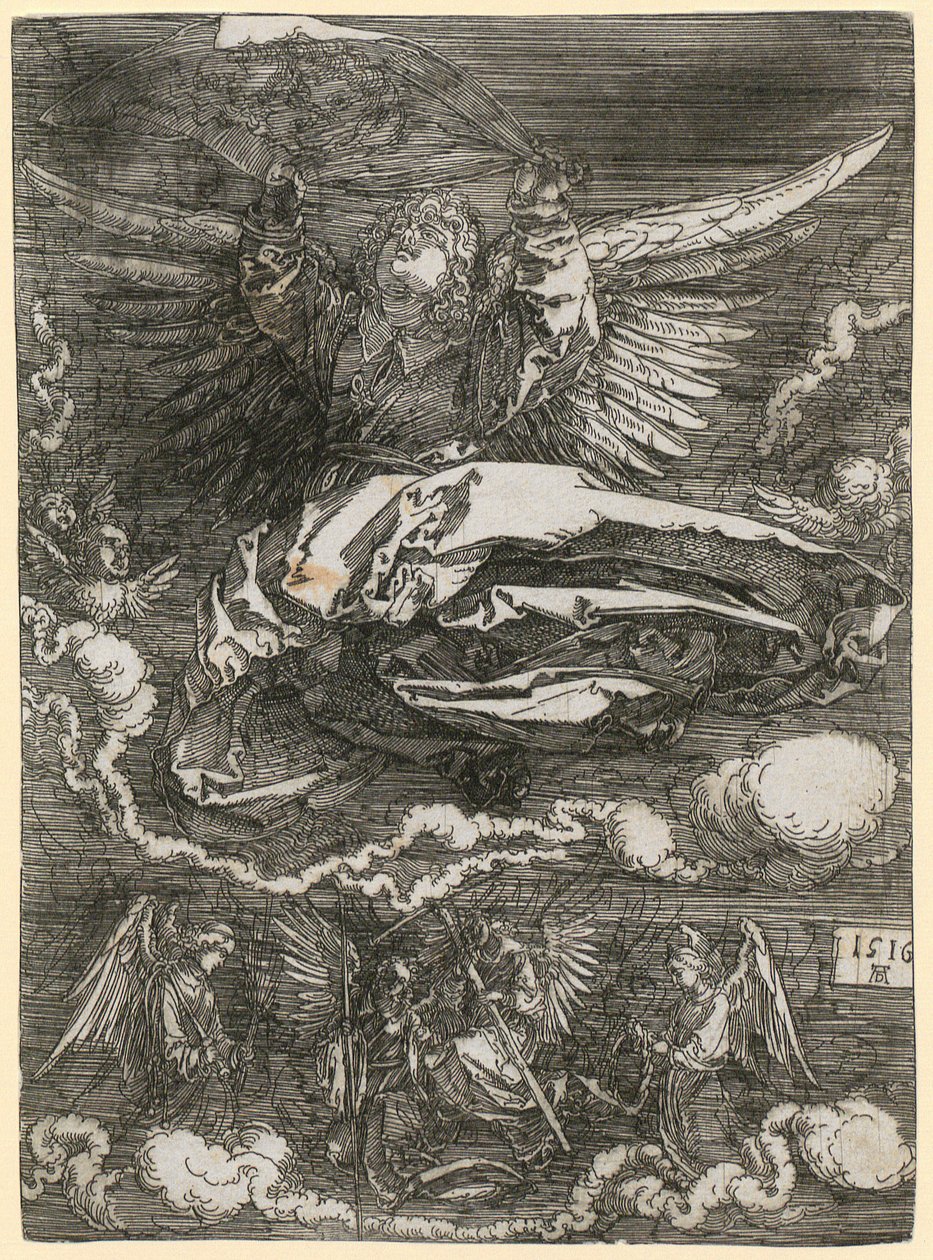 Enkelin pitelemä hikiliina tekijältä Albrecht Dürer