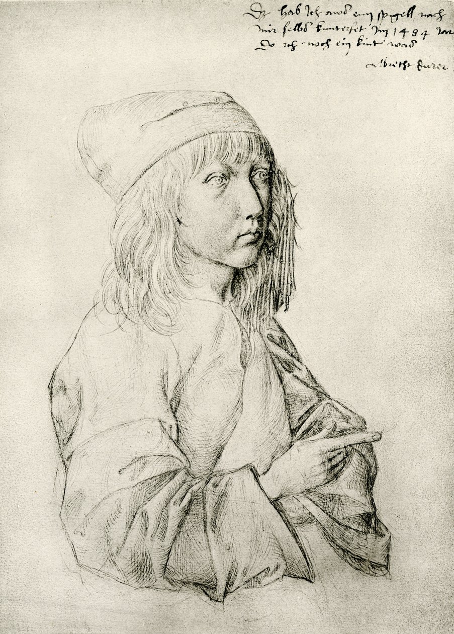 Kolmetoistavuotiaan Dürerin omakuva tekijältä Albrecht Dürer
