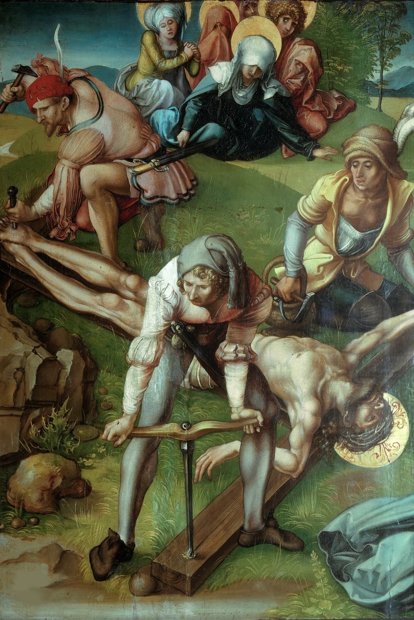 Seitsemän surun polyptyykki Kristus ristiin naulattuna, 1495-1496. tekijältä Albrecht Dürer