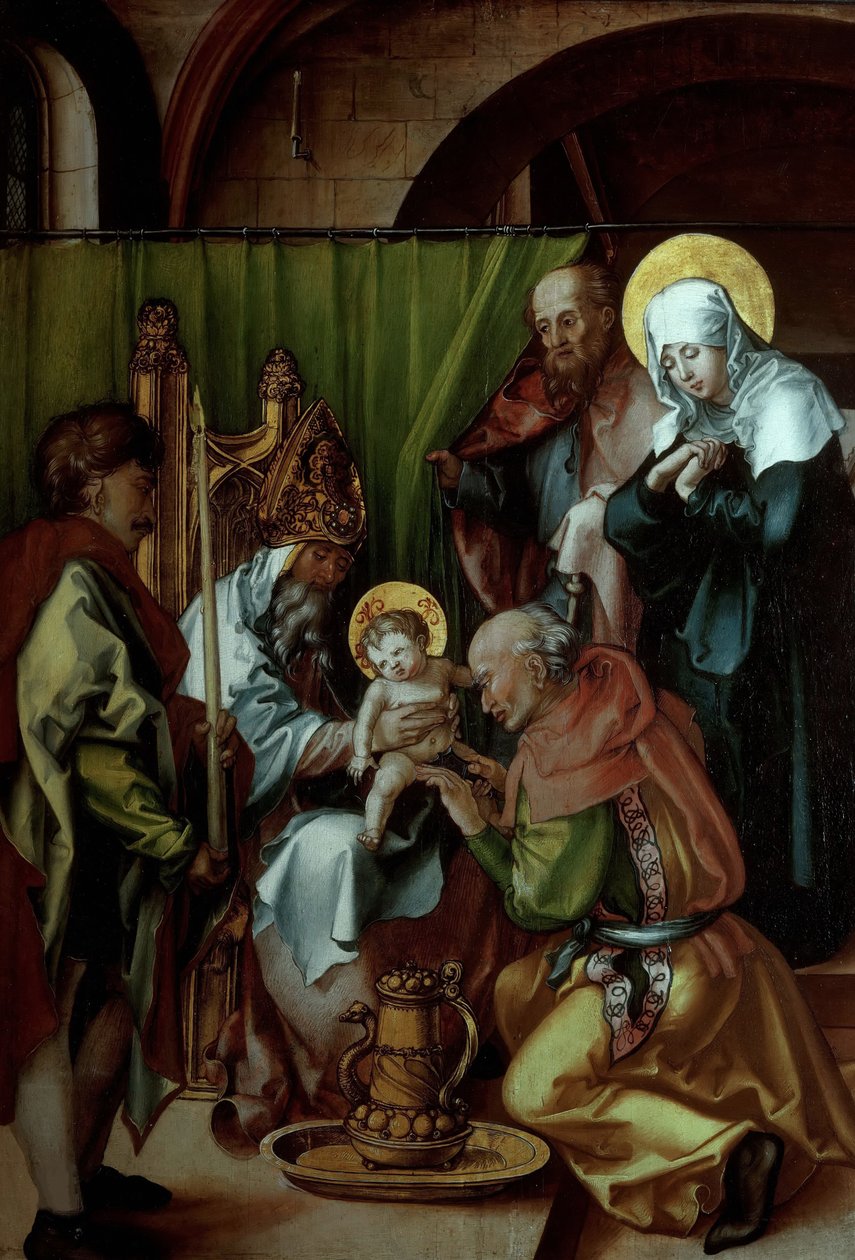 Seven Sorrows Polyptych Jeesuksen ympärileikkaus, 1495-1496. tekijältä Albrecht Dürer