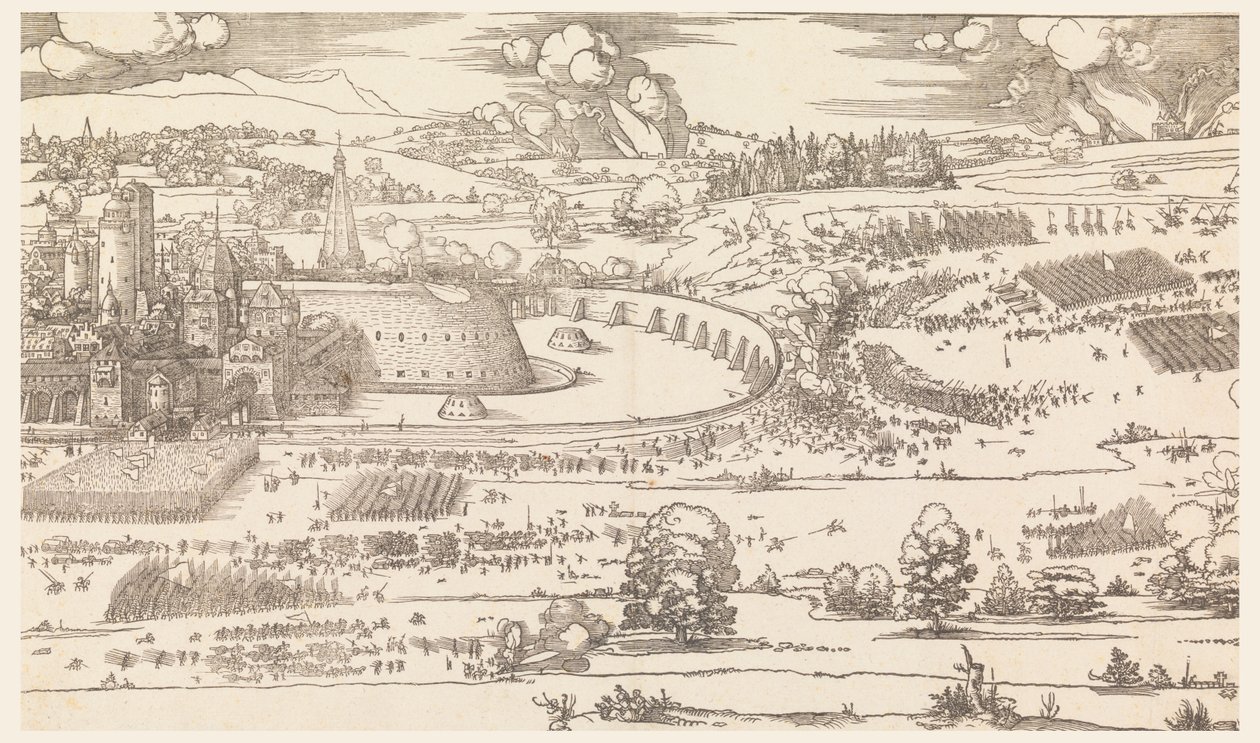 Kaupungin piiritys (osa 1) tekijältä Albrecht Dürer