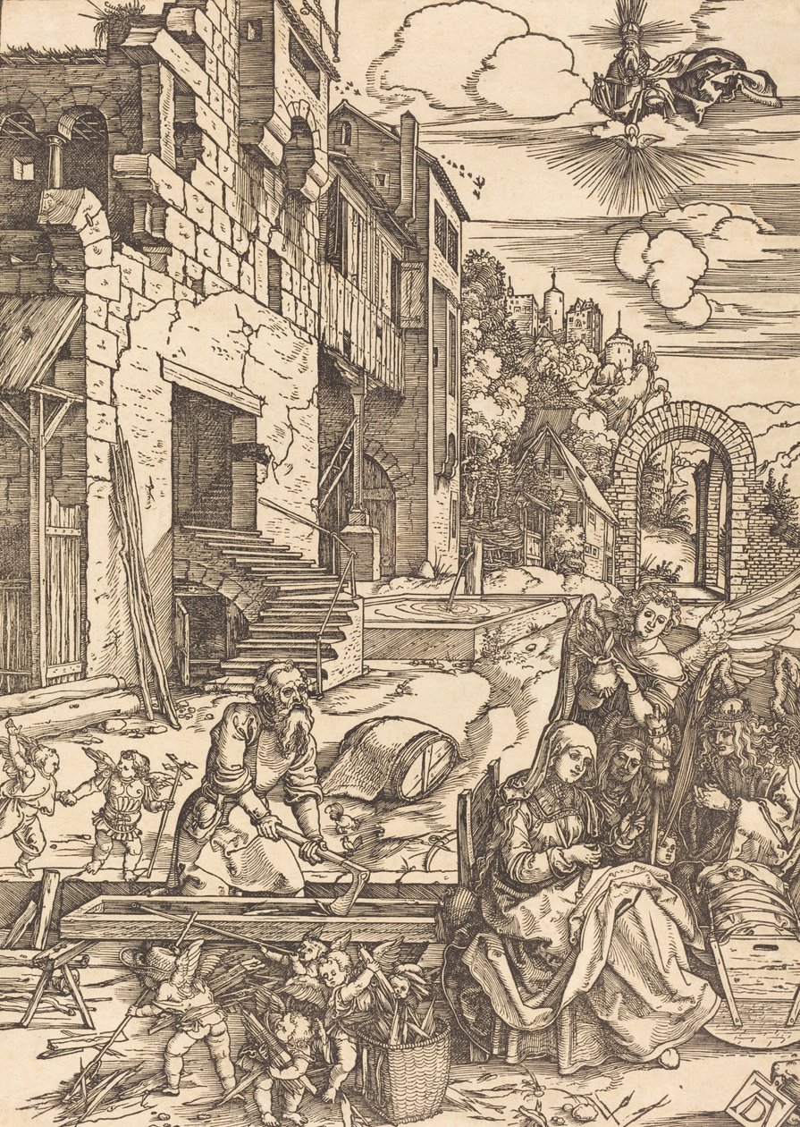 Pyhän perheen oleskelu Egyptissä, n. 1504. tekijältä Albrecht Dürer