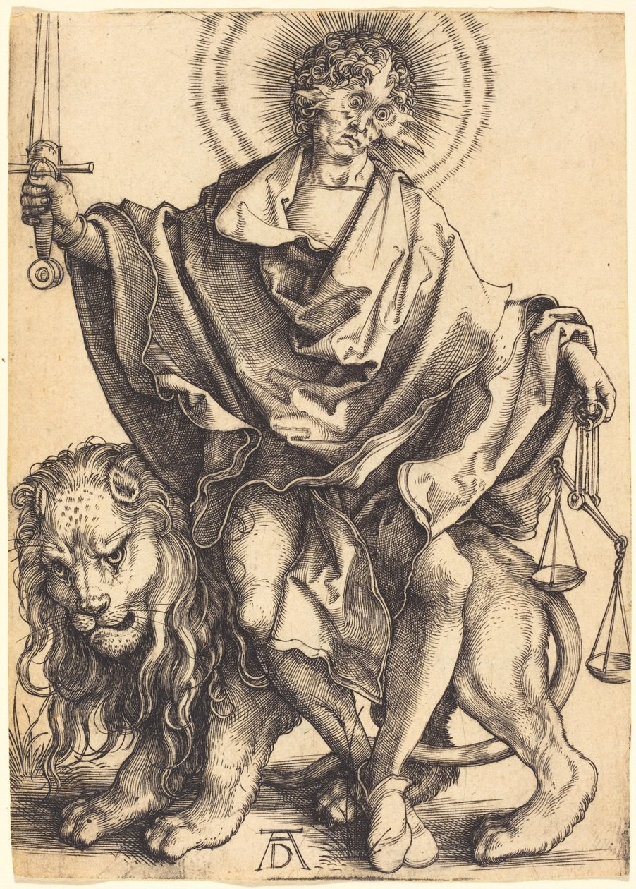 Sol Iustitiae (”Oikeudenmukaisuuden aurinko”) tekijältä Albrecht Dürer