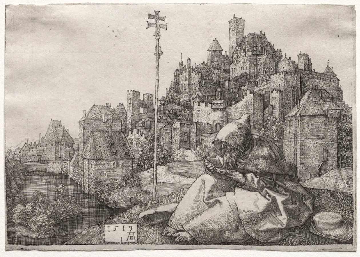 St. Anthony Reading, 1519. tekijältä Albrecht Dürer