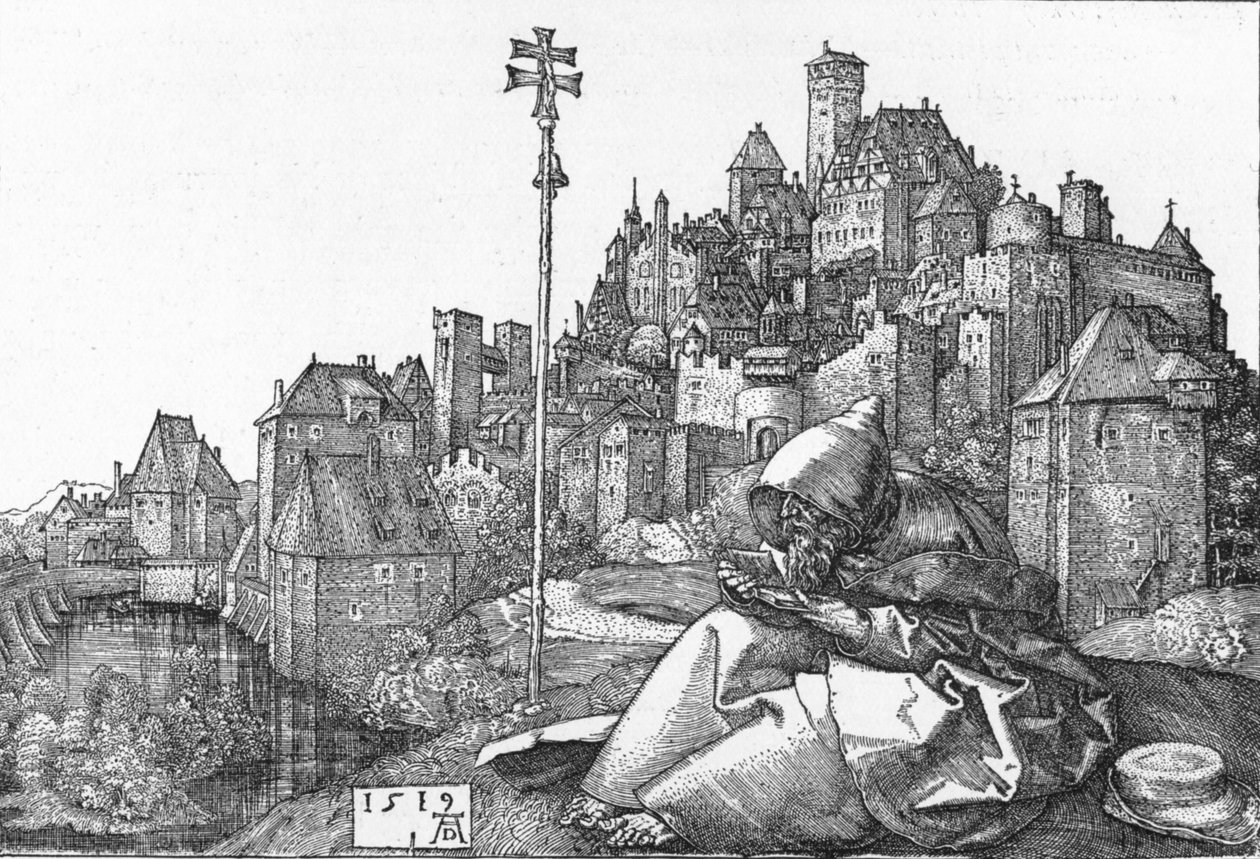 St. Anthony Reading, 1519, 1906 tekijältä Albrecht Dürer