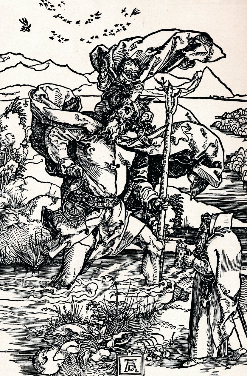 Pyhä Kristofer, 1500 1906 tekijältä Albrecht Dürer