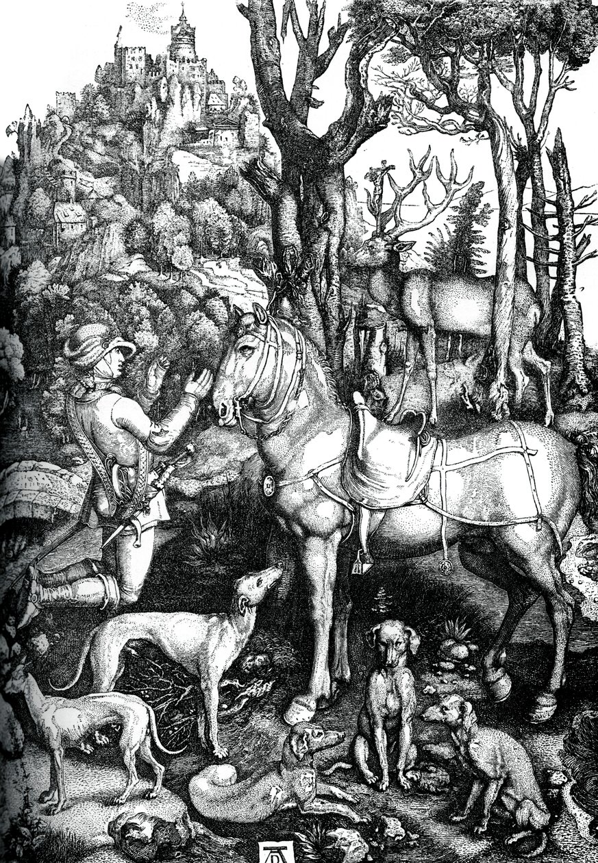St Eustace, c1501, 1870. tekijältä Albrecht Dürer