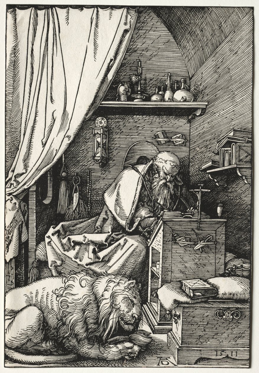 Pyhä Hieronymus sellissään tekijältä Albrecht Dürer