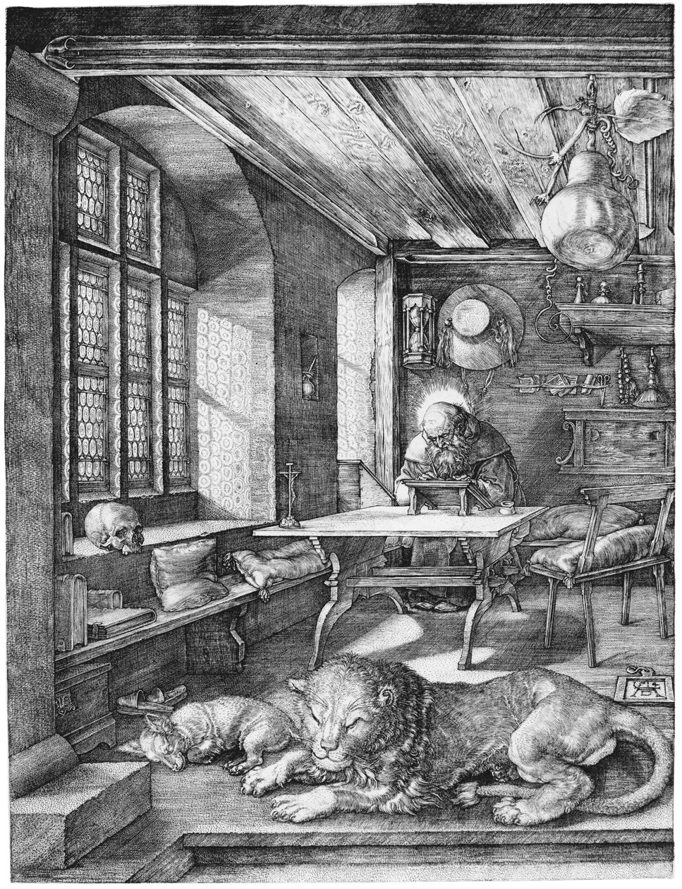 Pyhä Hieronymus työhuoneessaan tekijältä Albrecht Dürer