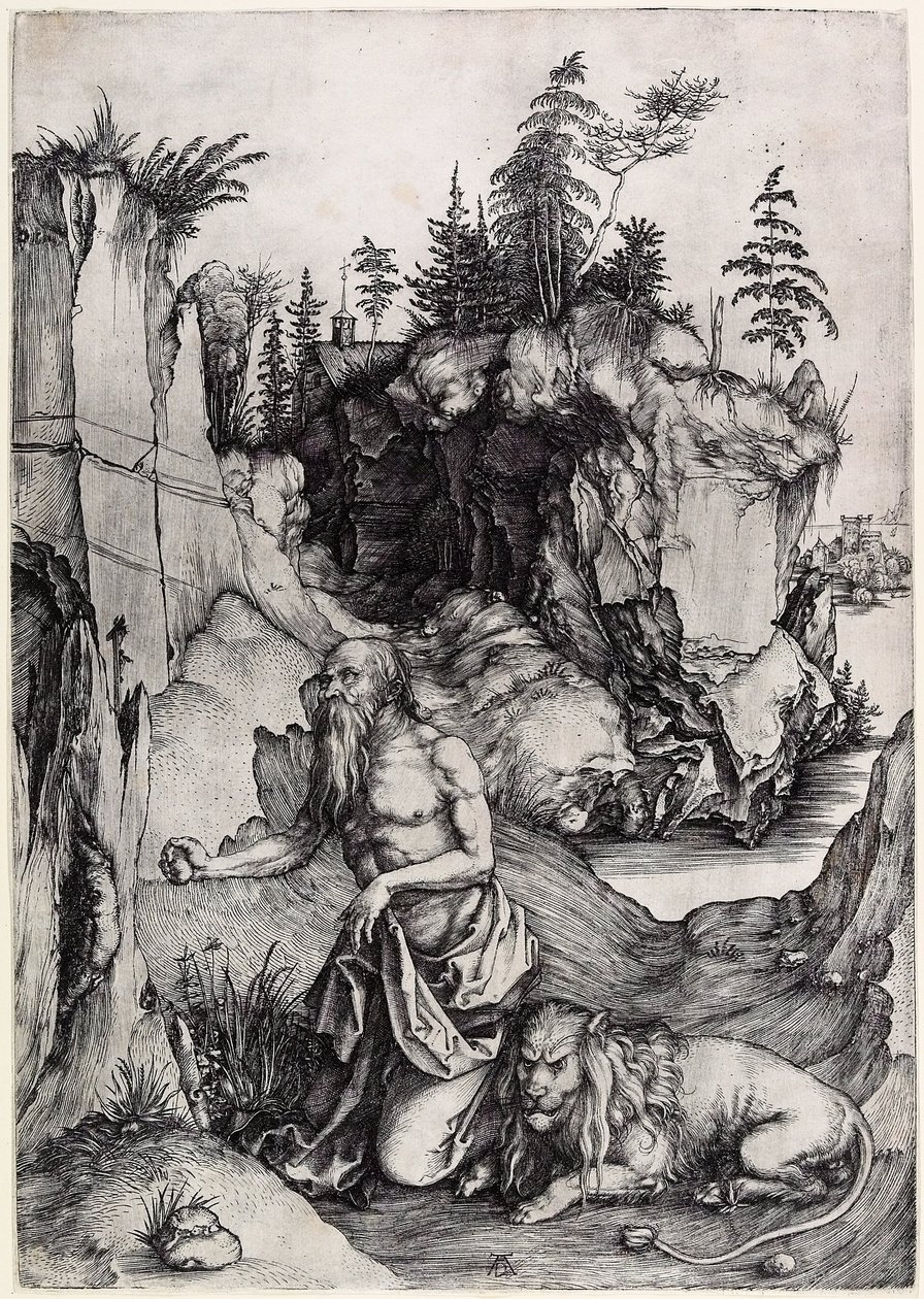 Pyhä Hieronymus katuvana tekijältä Albrecht Dürer