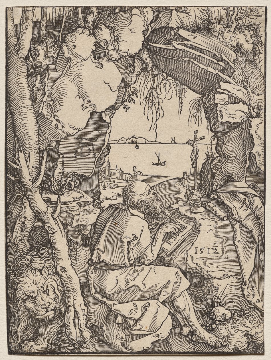 Pyhä Hieronymus luolassa tekijältä Albrecht Dürer