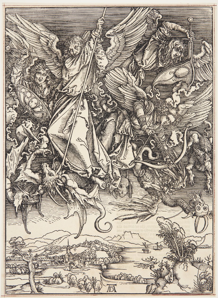 St. Michael Fighting the Dragon tekijältä Albrecht Dürer