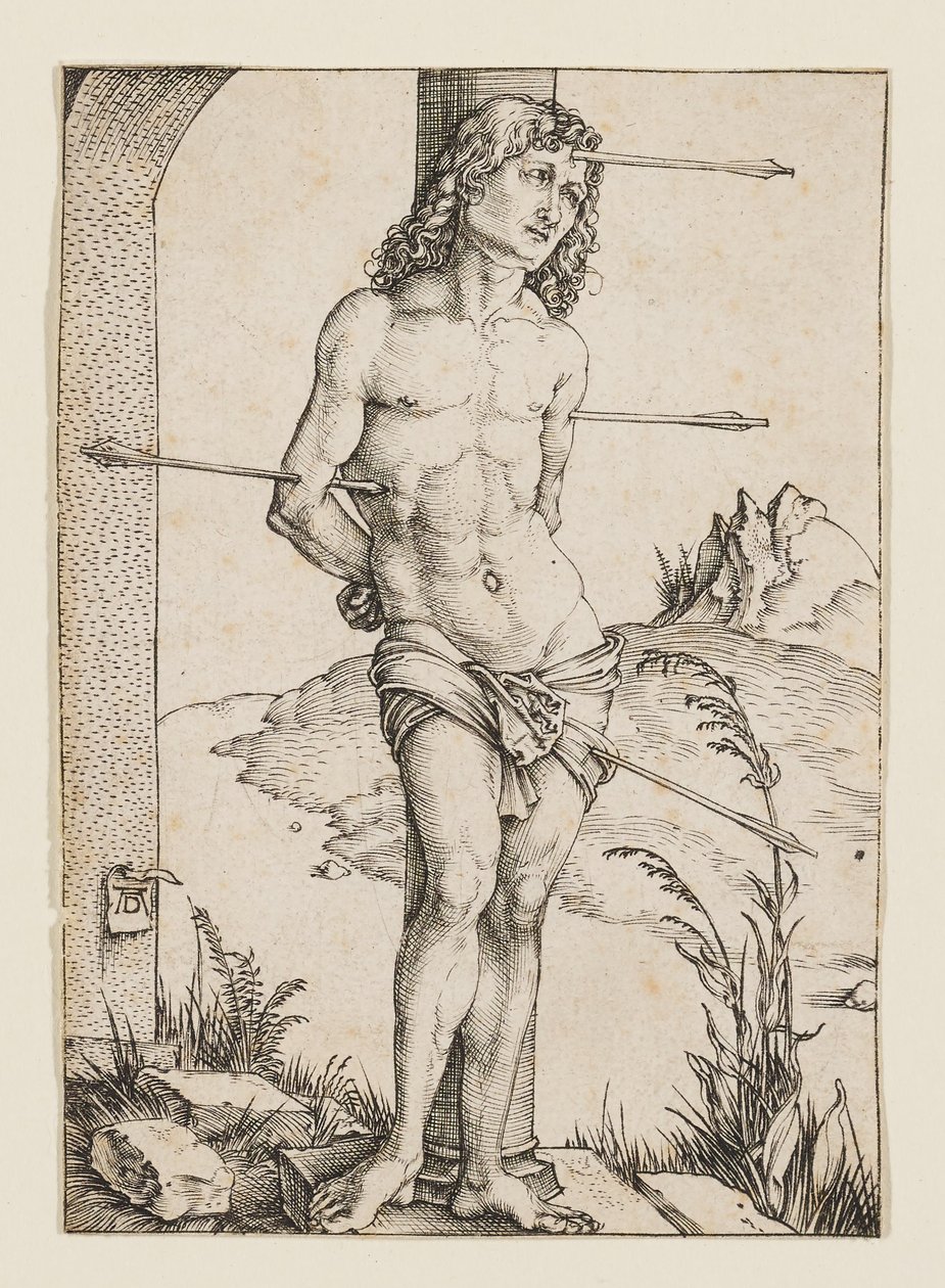 Pyhä Sebastian sidottuna pylvääseen tekijältä Albrecht Dürer