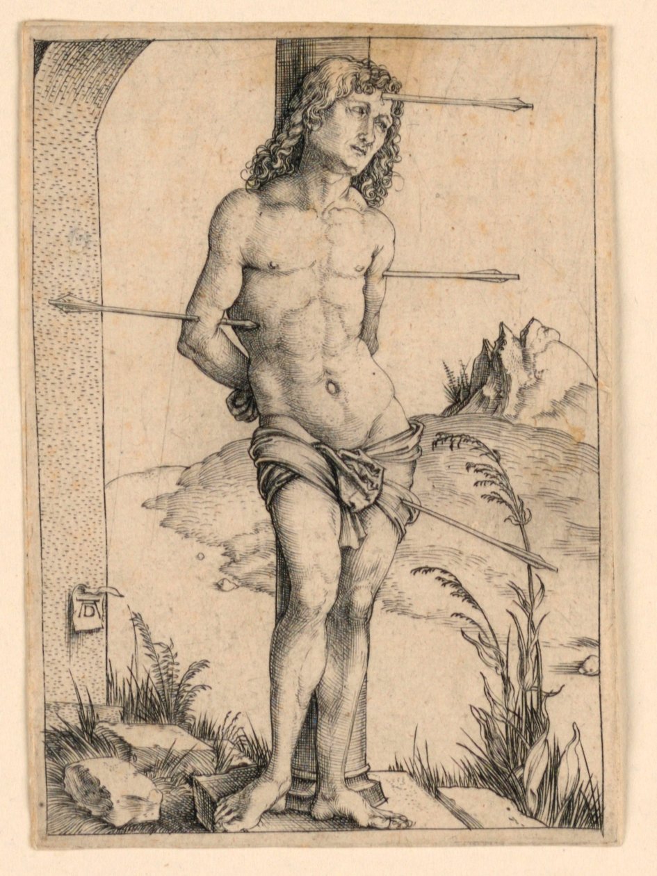 Pyhä Sebastian pylväässä tekijältä Albrecht Dürer