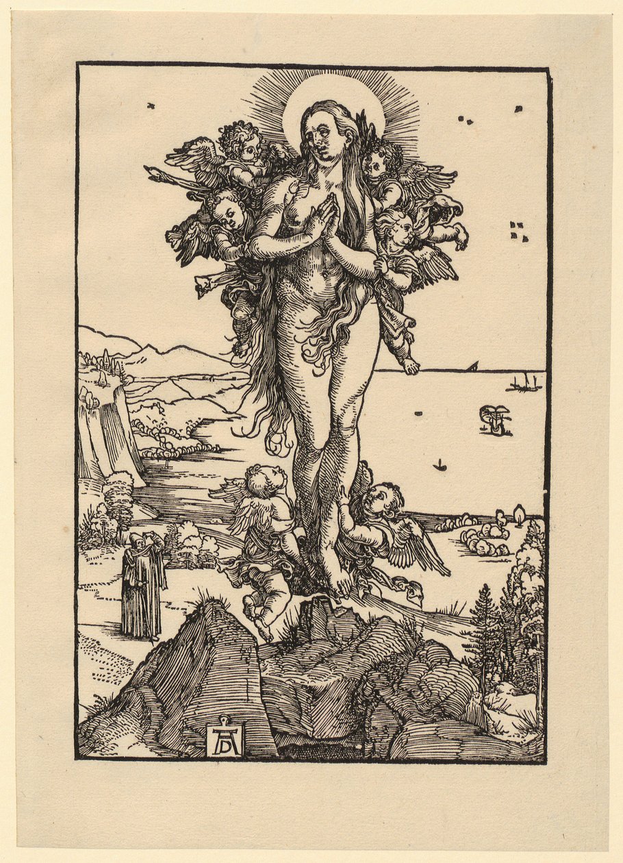 Opintolomake, jossa on viisi kuviota tekijältä Albrecht Dürer