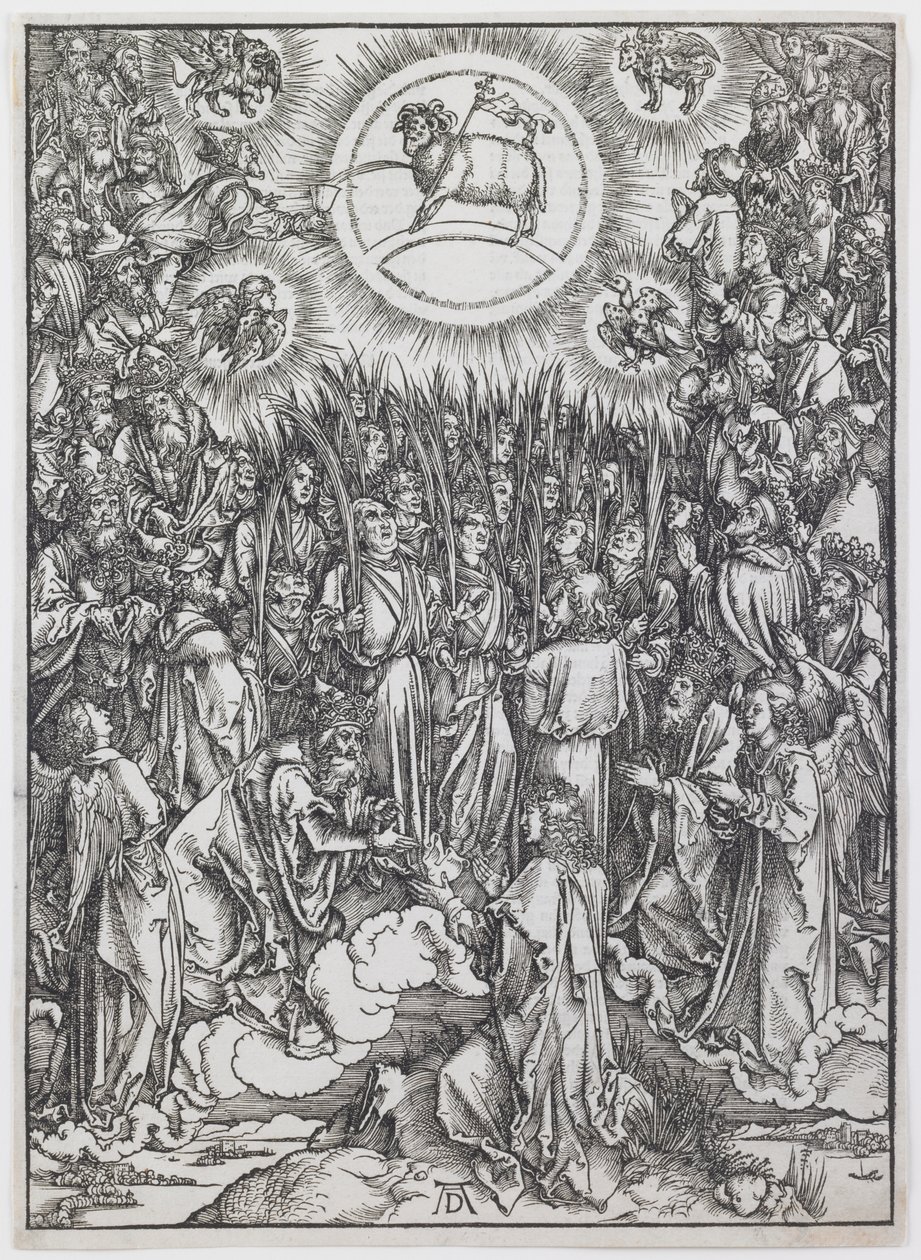 The Adoration of the Lamb, sarjasta "The Apocalypse" tekijältä Albrecht Dürer