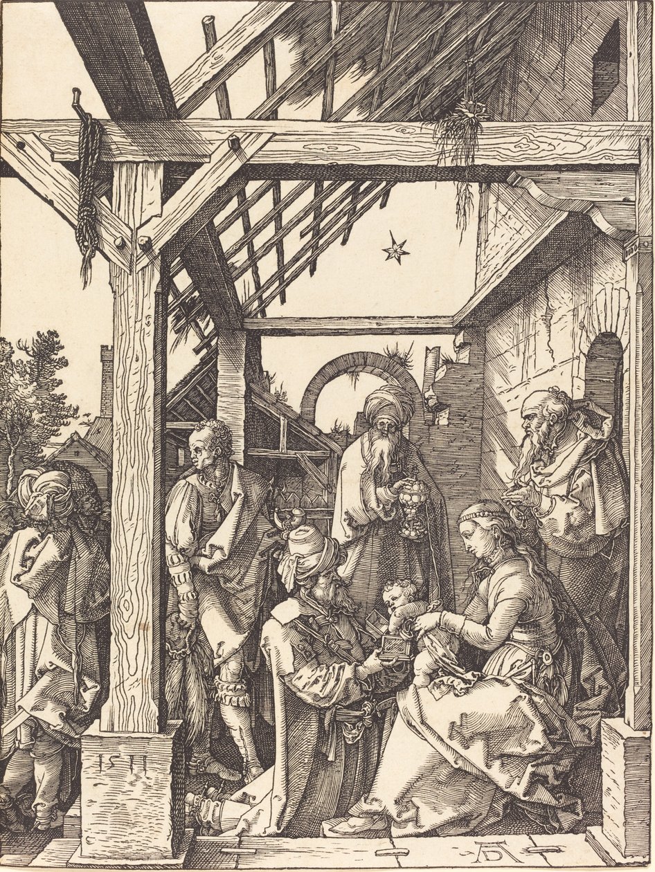 Maagien palvonta, 1511. tekijältä Albrecht Dürer