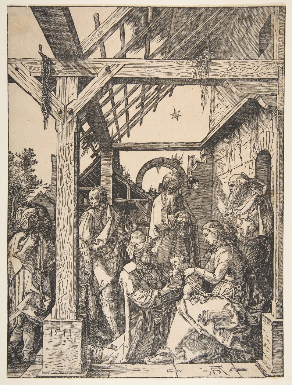 Maagien palvonta, 1511. tekijältä Albrecht Dürer