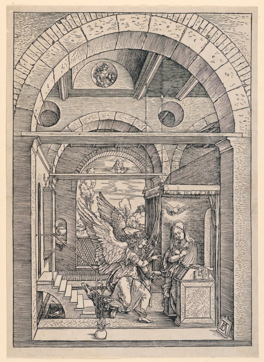 Annunciation, Life of the Virgin -sarjasta tekijältä Albrecht Dürer