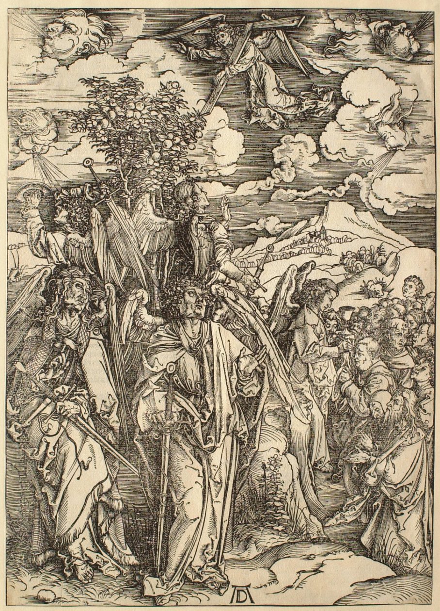 Ilmestyskirja: Neljä enkeliä pidättelee tuulia tekijältä Albrecht Dürer
