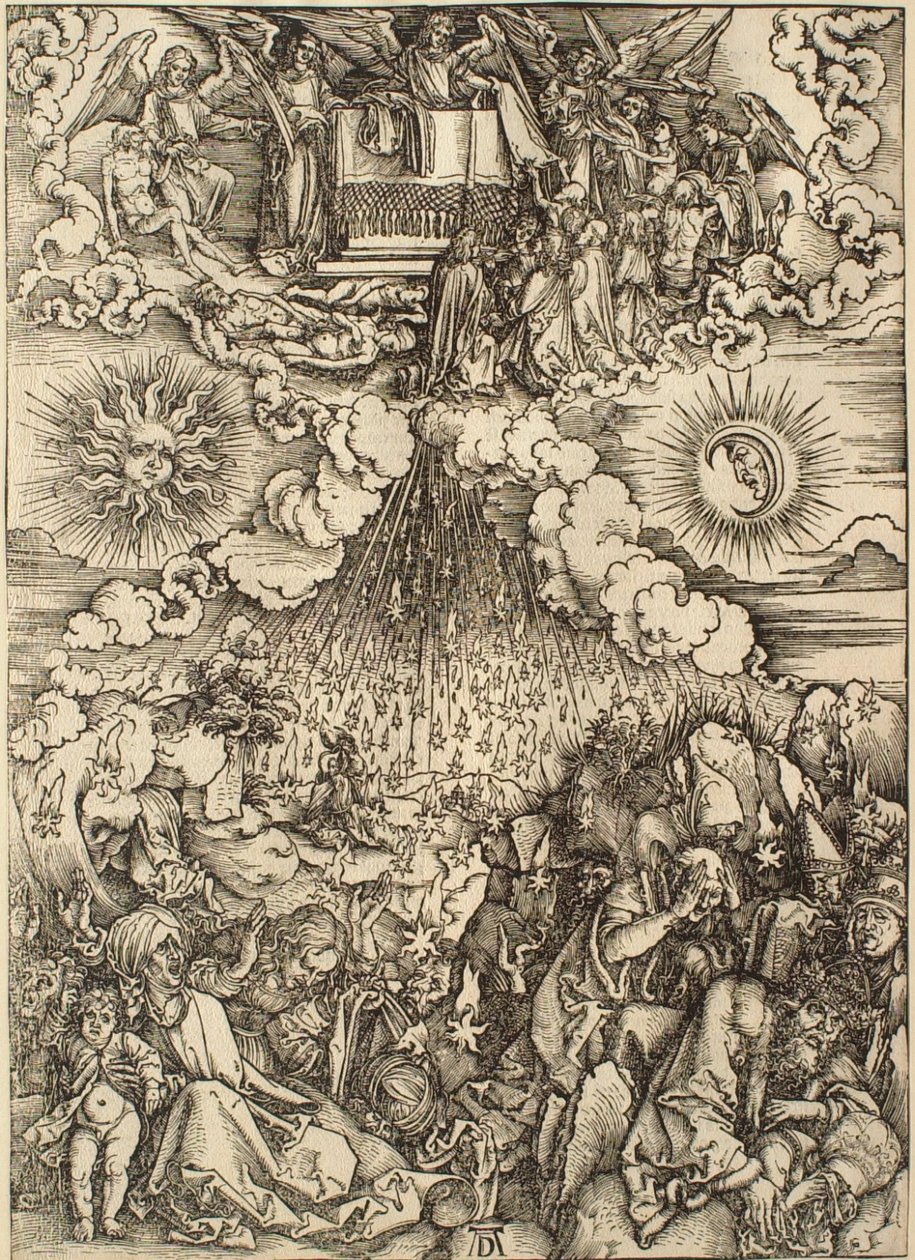 Ilmestyskirja: Viidennen ja kuudennen sinetin avaaminen tekijältä Albrecht Dürer