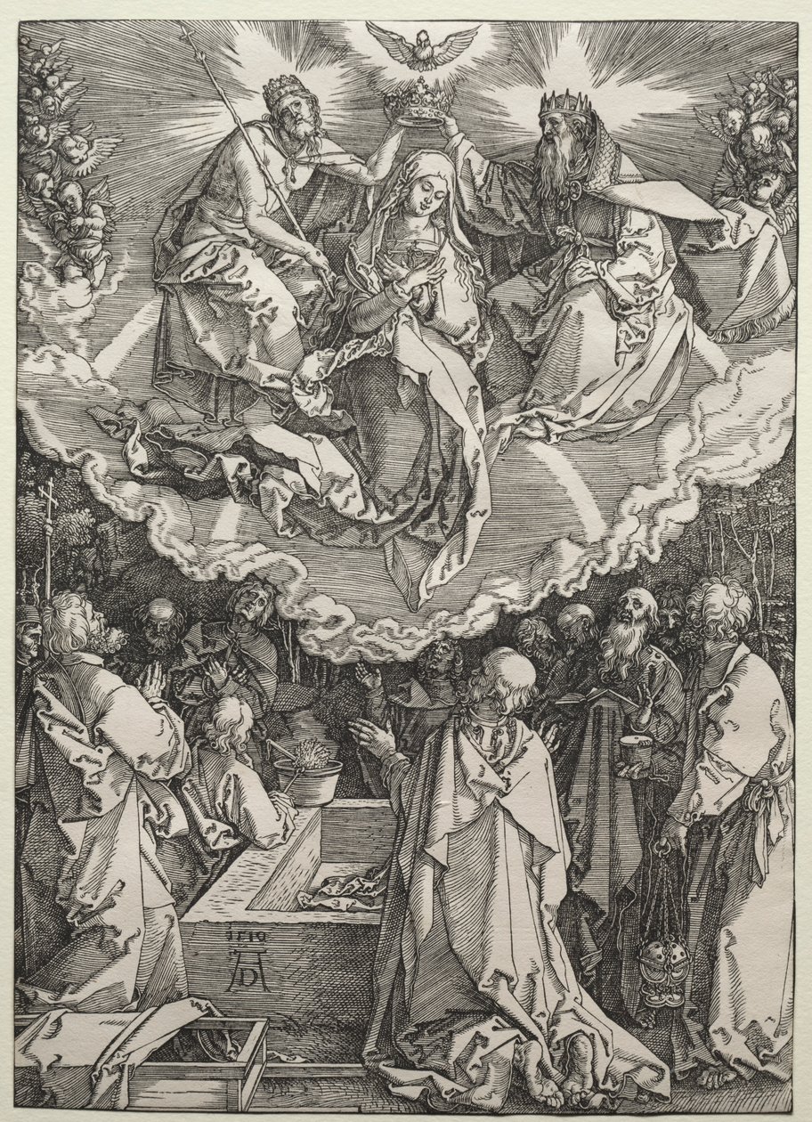 Neitsyt taivaaseenastuminen ja kruunajaiset, 1510. tekijältä Albrecht Dürer
