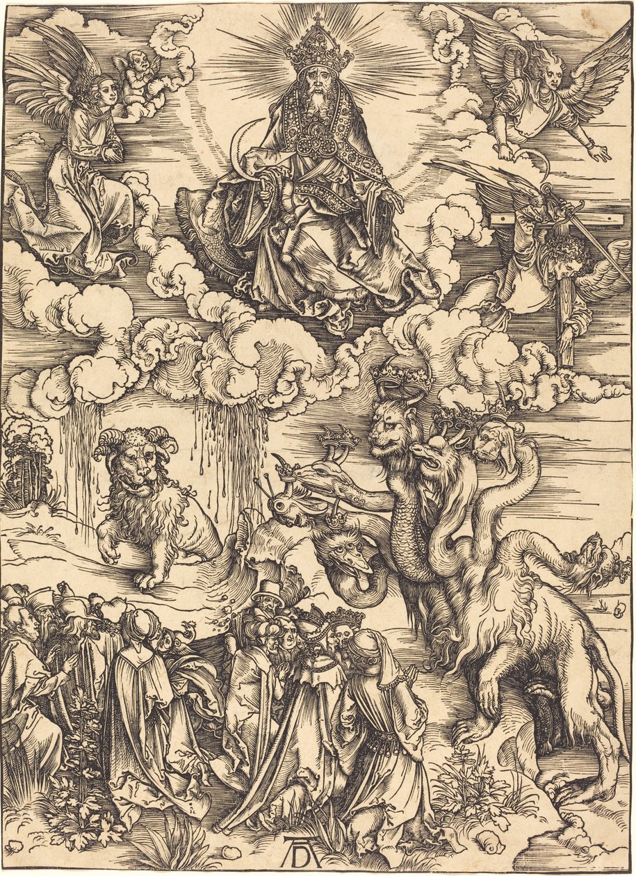 Peto, jolla on kaksi sarvea kuin lammas tekijältä Albrecht Dürer