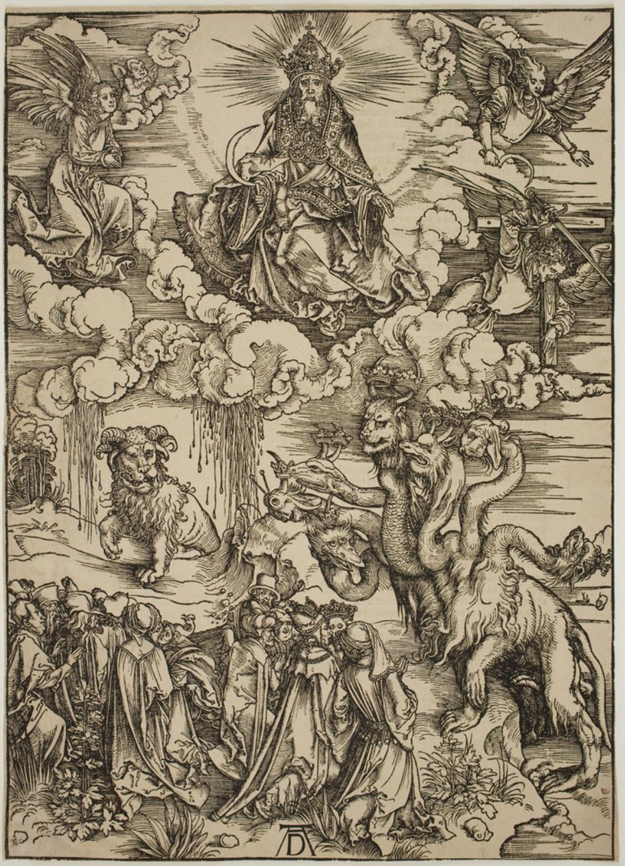 Peto, jolla on kaksi sarvea kuin lammas tekijältä Albrecht Dürer