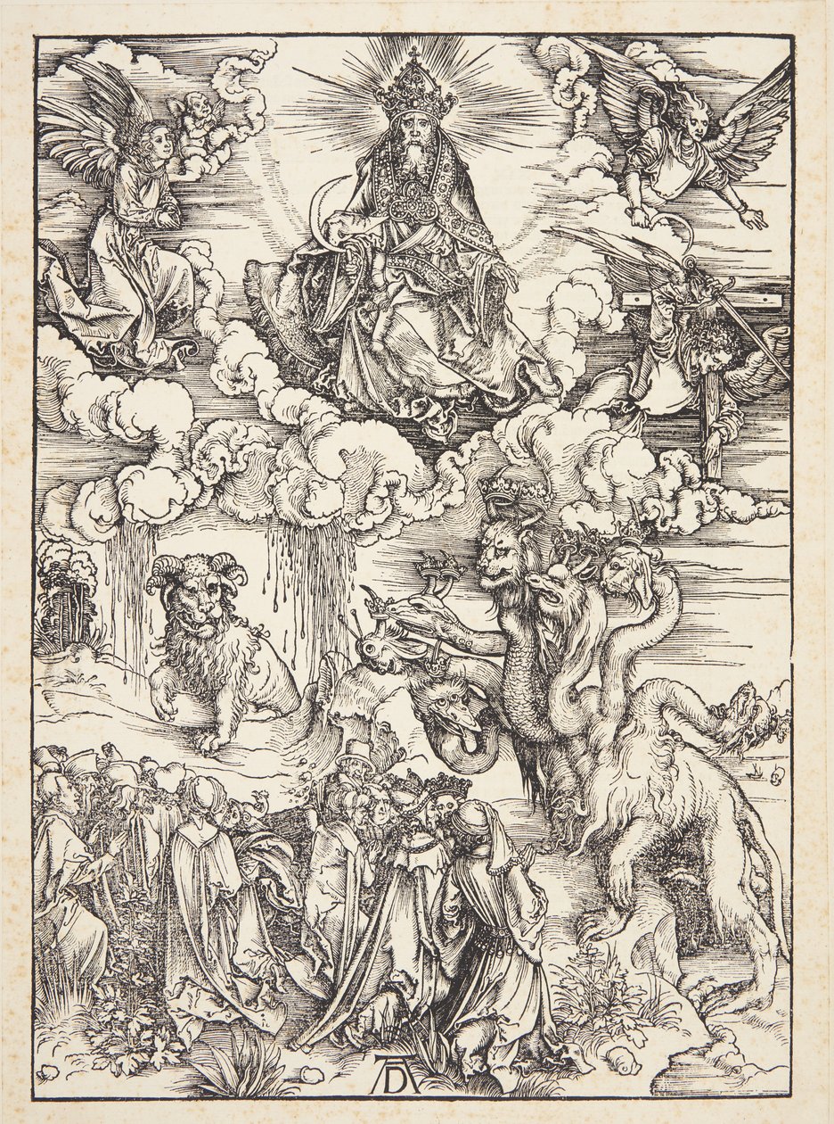 Peto, jolla on kaksi sarvea kuin lammas tekijältä Albrecht Dürer