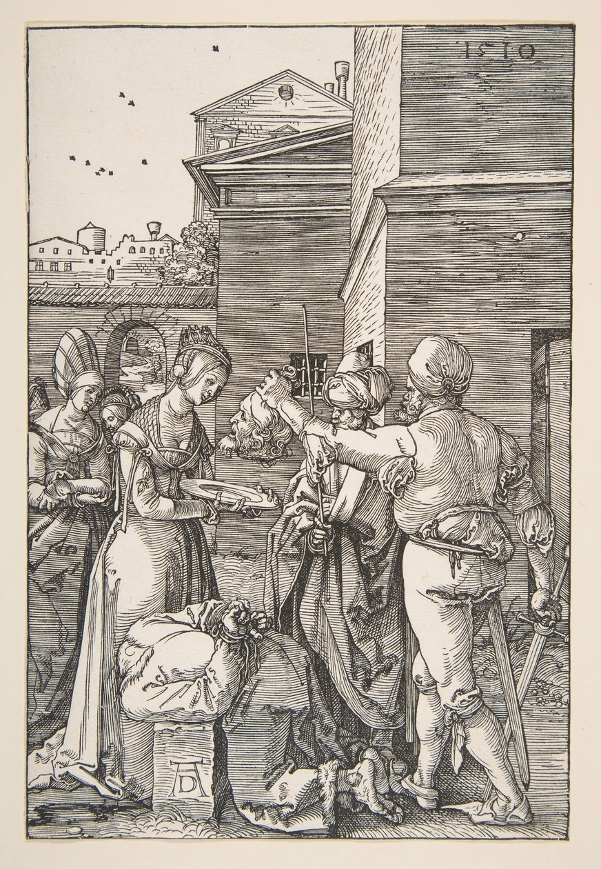 Pyhän Johannes Kastajan pään mestaus, 1510. tekijältä Albrecht Dürer