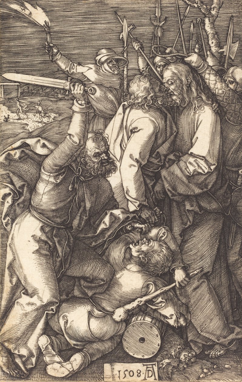 Kristuksen pettäminen, 1508. tekijältä Albrecht Dürer