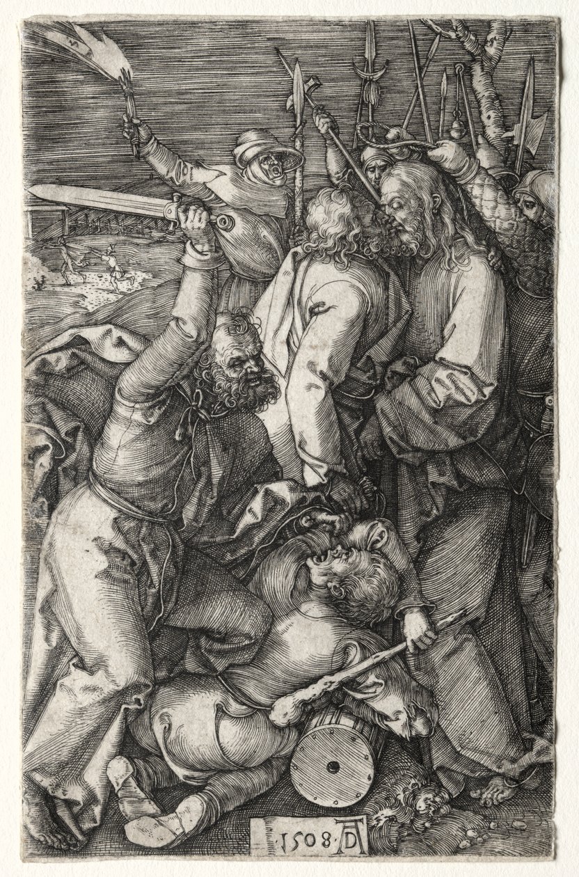 Juudaksen Kristuksen pettäminen tekijältä Albrecht Dürer