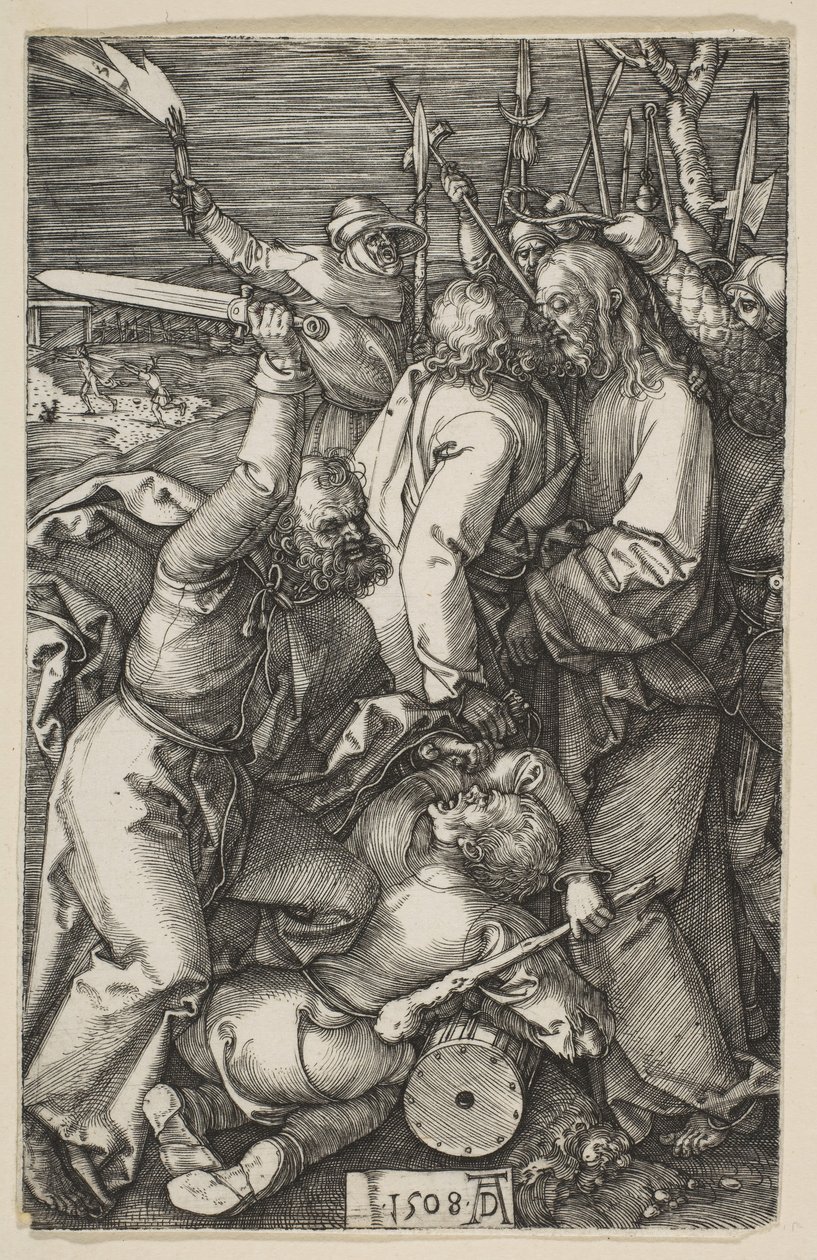 Kristuksen pettäminen, Passiosta, 1508. tekijältä Albrecht Dürer