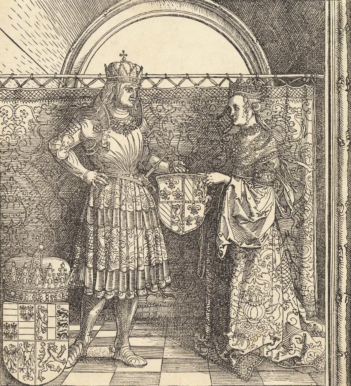 Maximilianuksen kihla Burgundin Marian kanssa, 1511. tekijältä Albrecht Dürer