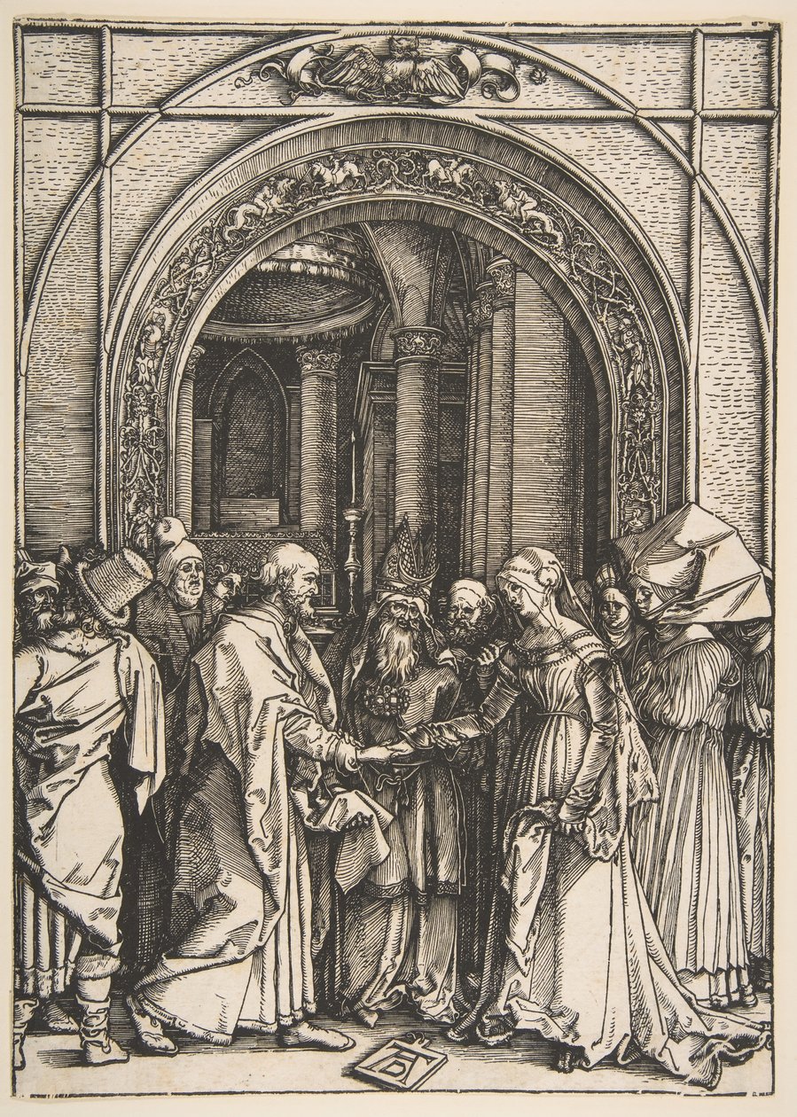 Neitsyen kihlaus, The Life of the Virgin, n. 1504. tekijältä Albrecht Dürer