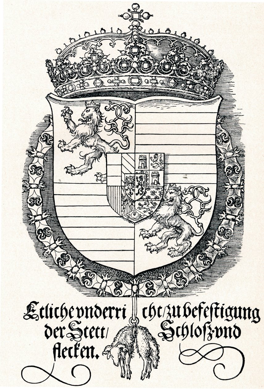 Unkarin ja Böömin kuninkaan Ferdinand I:n vaakuna, 1527 1906 tekijältä Albrecht Dürer